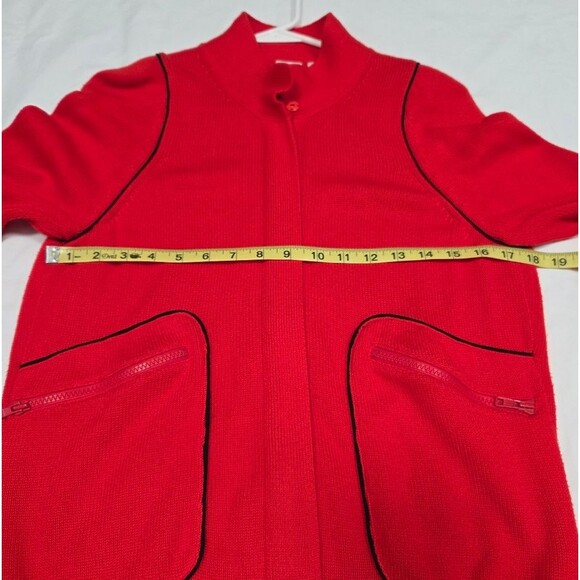 Vintage Armani Exchange Full Zip Sweater Red Black XL - Picture 7 of 10